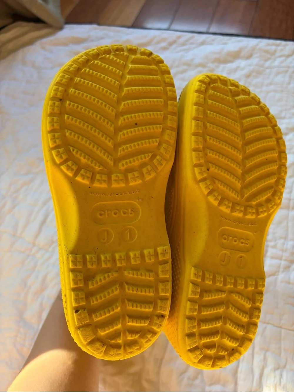 Kids Yellow Waterproof Crocs Rain Boots